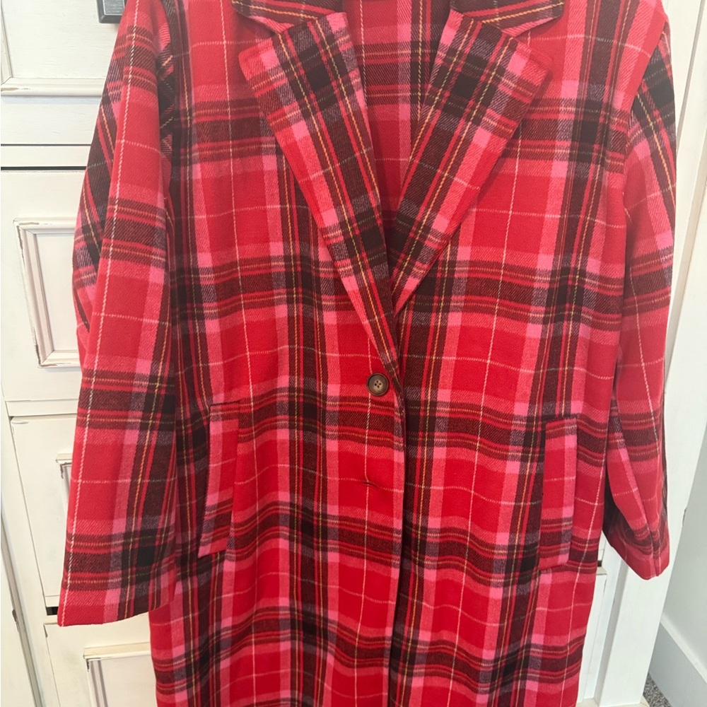 Red Plaid Coat